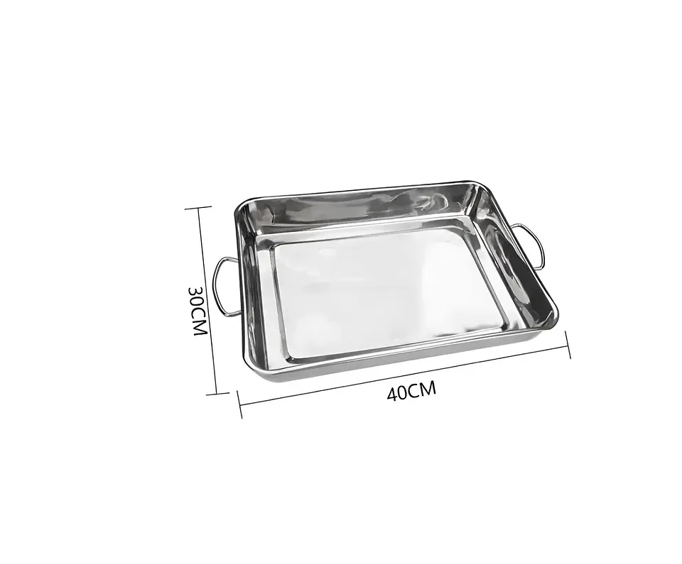 Fuente Asadera Acero Inoxidable 40x30 cm para Horno 4