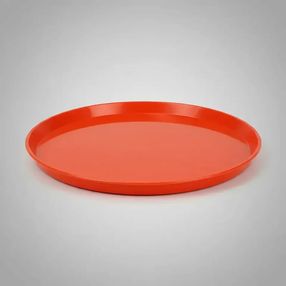 Bandeja Plástica Redonda colores varios 27.5cm 1