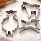 Set 3 Moldes Galletas Animales Granja Acero Inoxidable - Miniatura 1