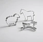 Set 3 Moldes Galletas Animales Granja Acero Inoxidable - Miniatura 2
