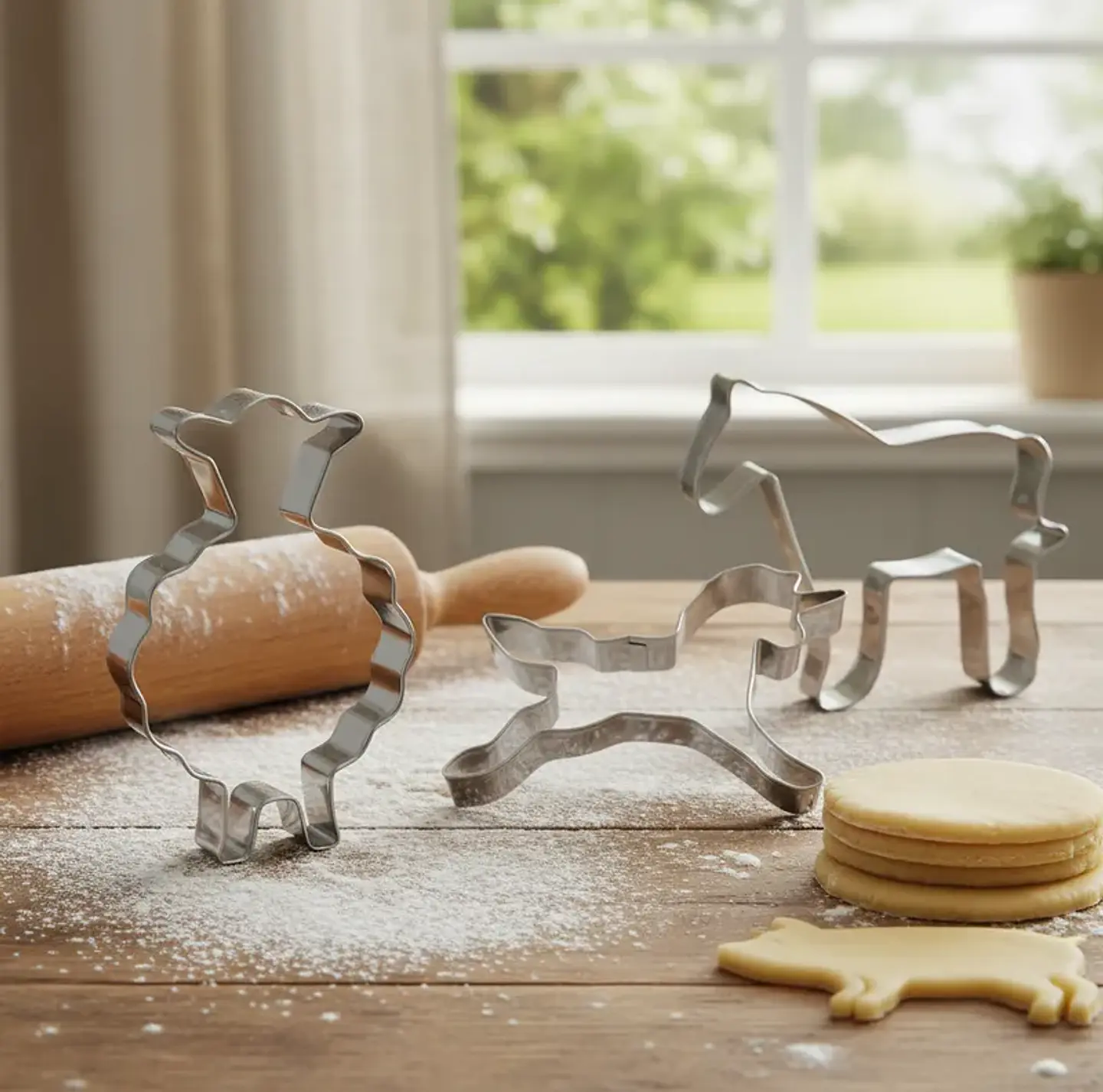 Set 3 Moldes Galletas Animales Granja Acero Inoxidable 5