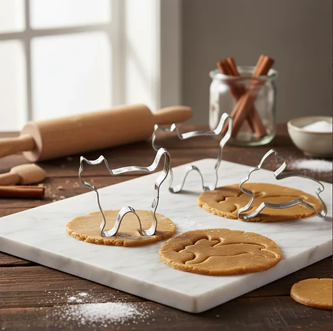 Set 3 Cortadores Galletas Animales Acero Inoxidable 5cm