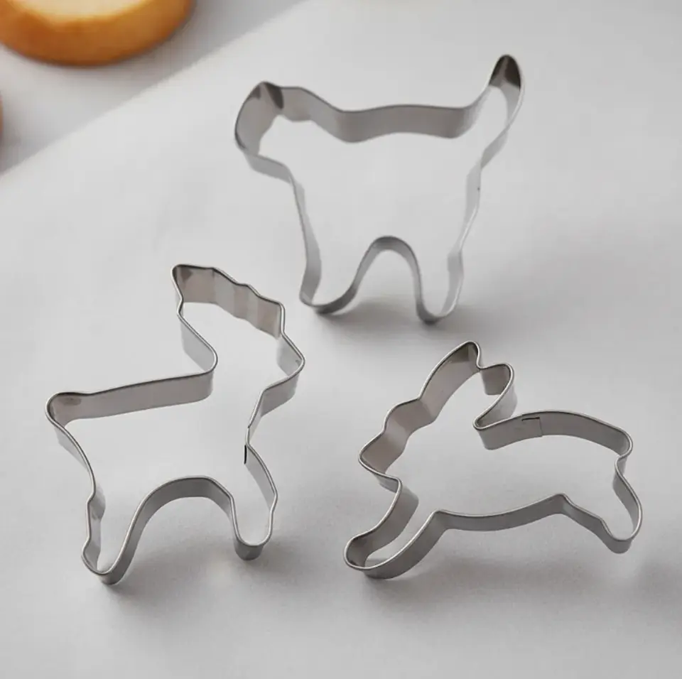 Set 3 Cortadores Galletas Animales Acero Inoxidable 5cm 3