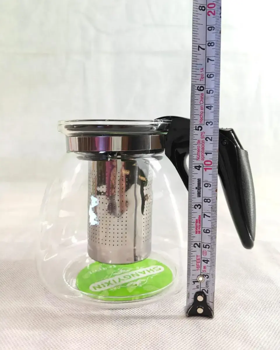 Tetera de Vidrio con Infusor de Acero Inoxidable 1100ml 8