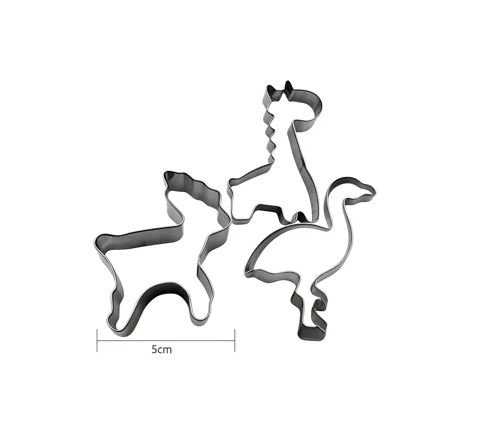 Set 3 Cortadores de Galletas Animales vario Acero Inoxidable 3