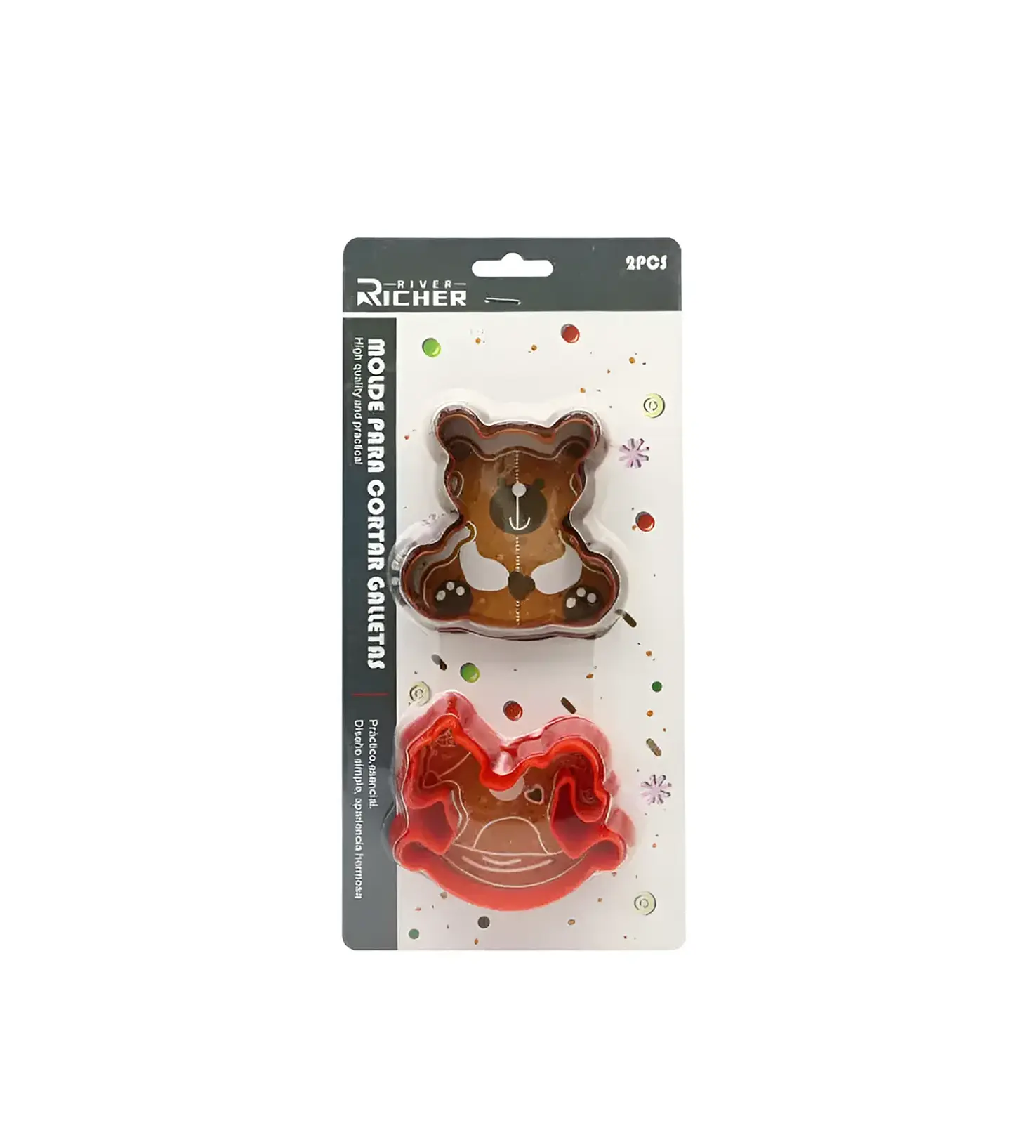 Set x2 Cortador Figuras Oso y Caballito Niños 3