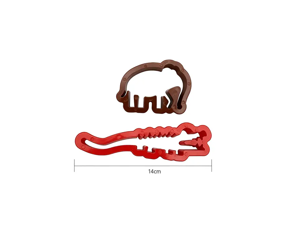 2 Moldes Cortador Galletas Animales cocodrillo 2