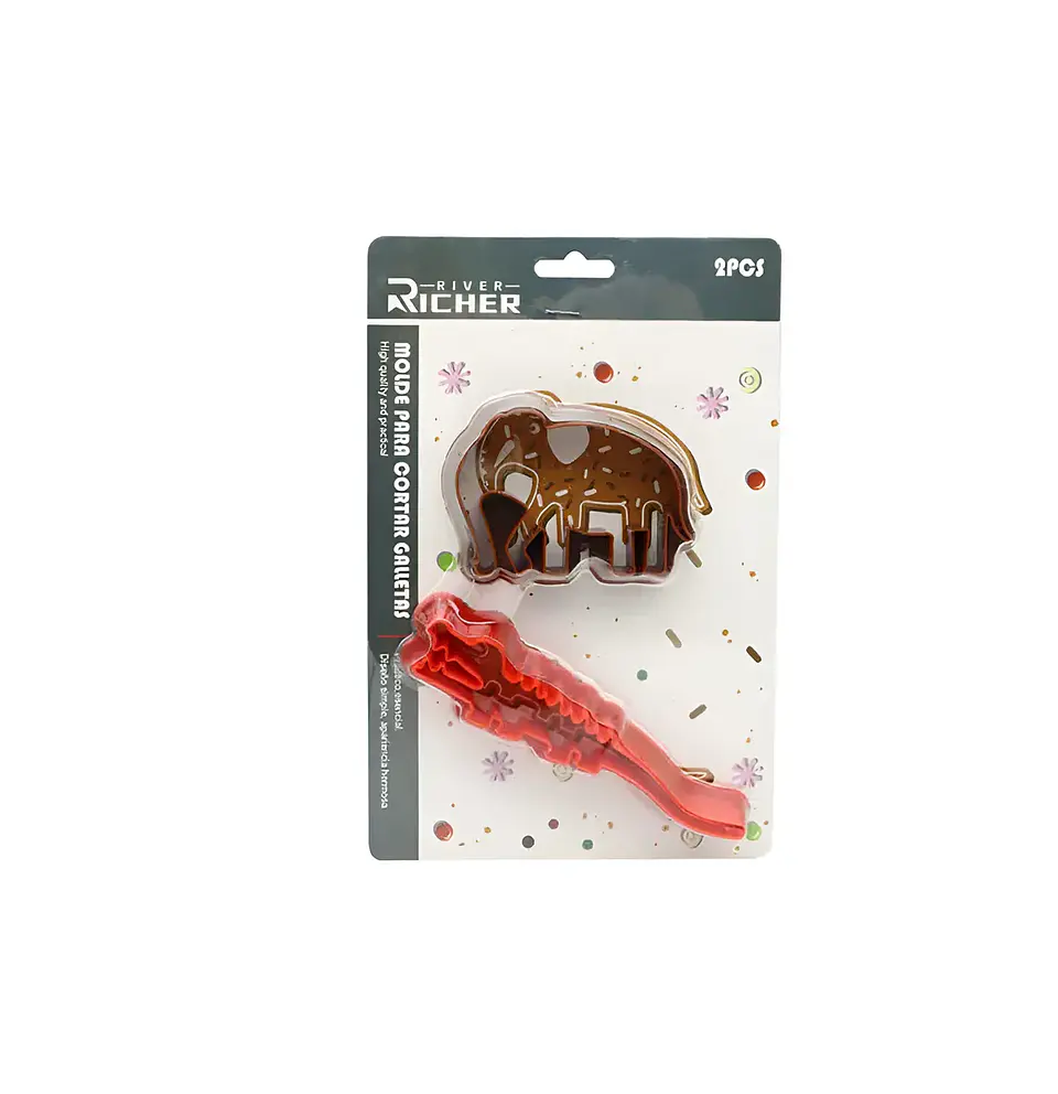 2 Moldes Cortador Galletas Animales cocodrillo 3