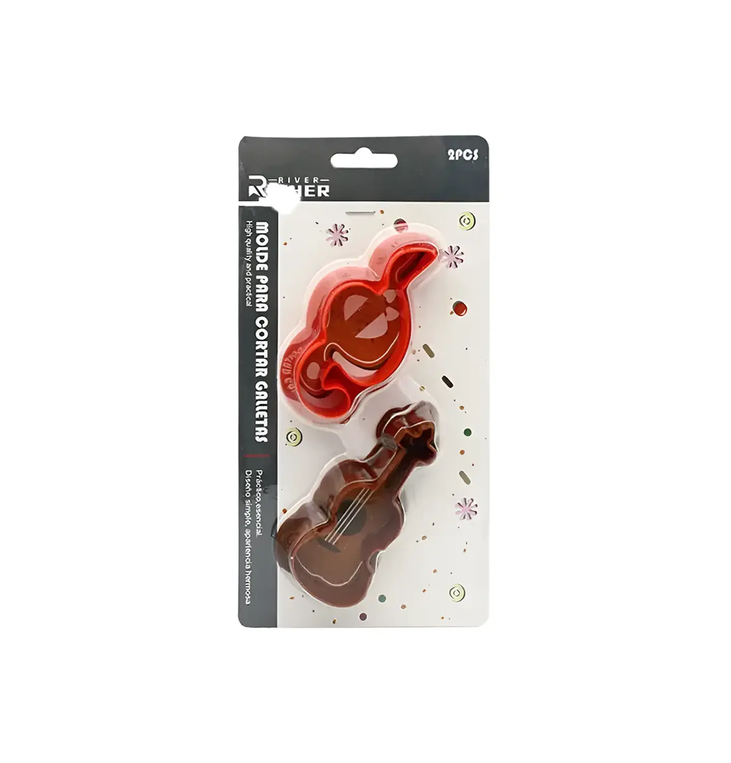 Set 2 Cortadores de Galletas Musicales Guitarra 5