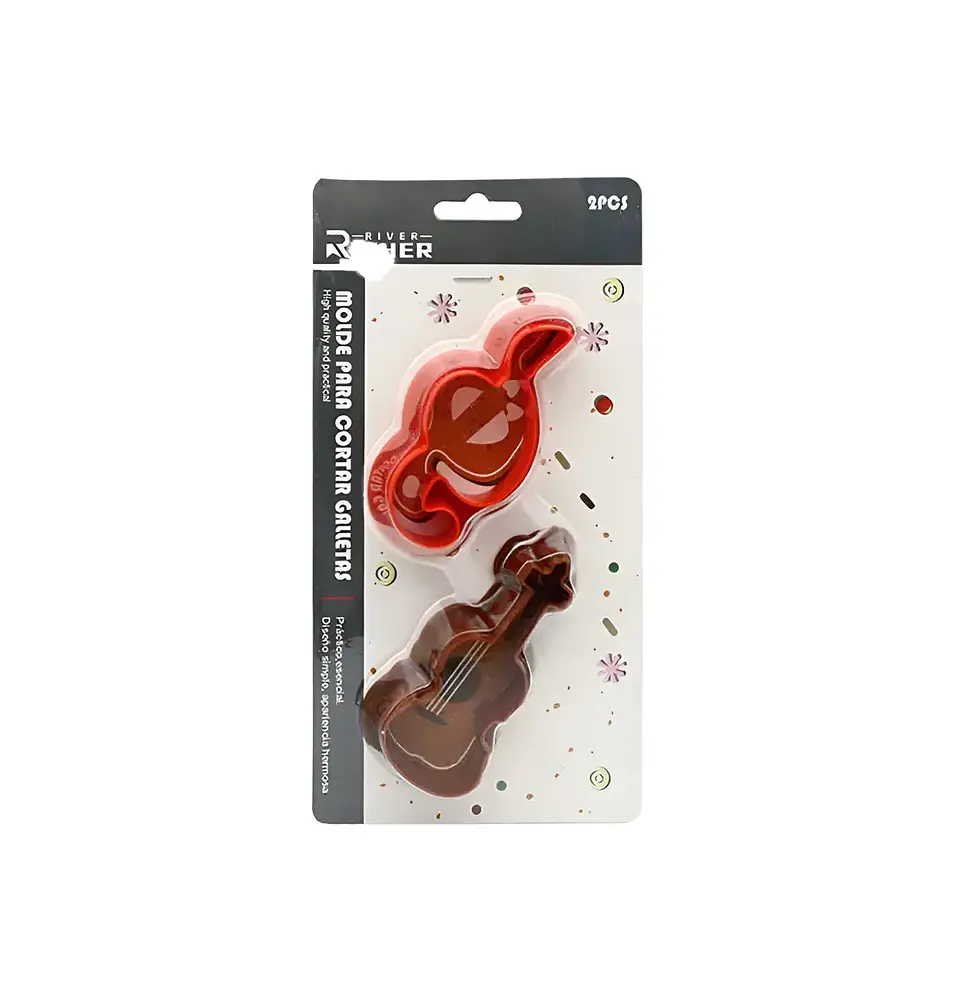 Set 2 Cortadores de Galletas Musicales Guitarra 5