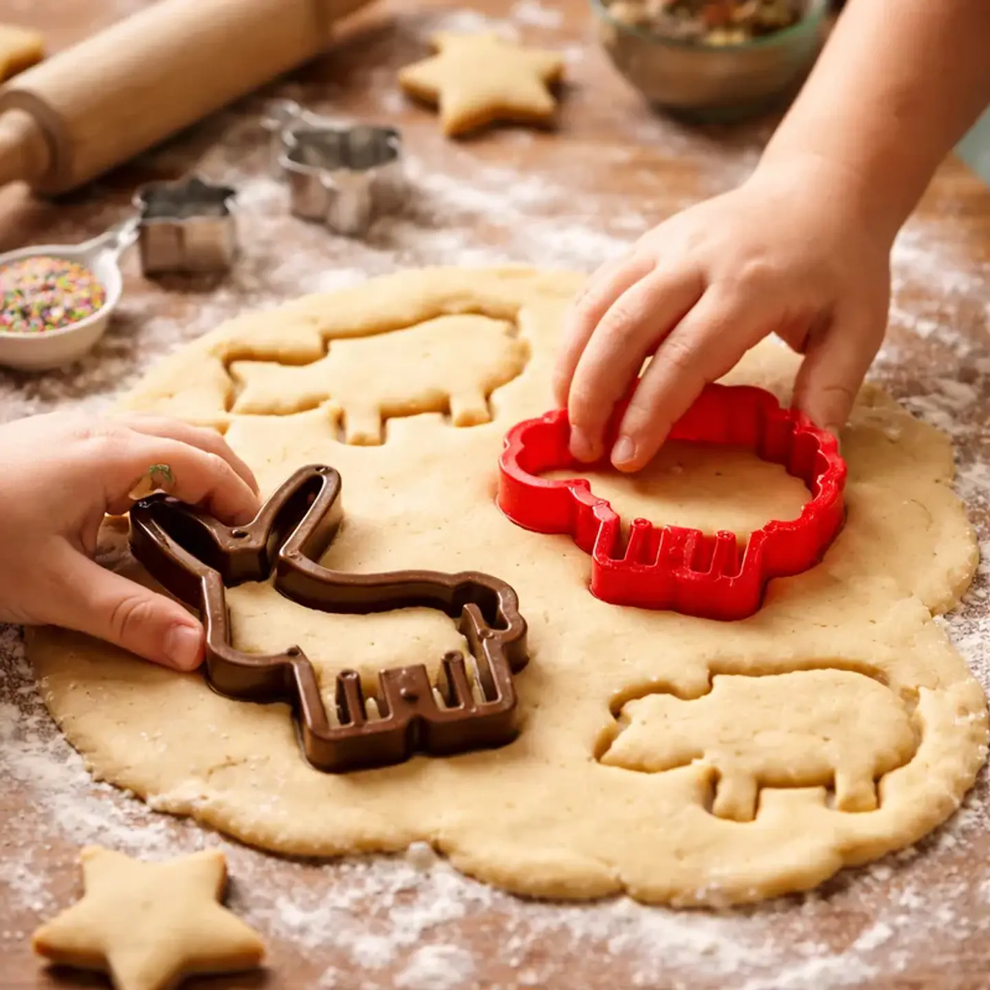 Set 2 Cortadores de Galletas Animales Burro y Oveja Plástico 1