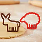 Set 2 Cortadores de Galletas Animales Burro y Oveja Plástico - Miniatura 2