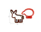 Set 2 Cortadores de Galletas Animales Burro y Oveja Plástico - Miniatura 3