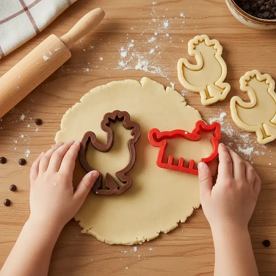 Set 2 Cortadores de Galletas Animales Plástico 10x7 cm 3