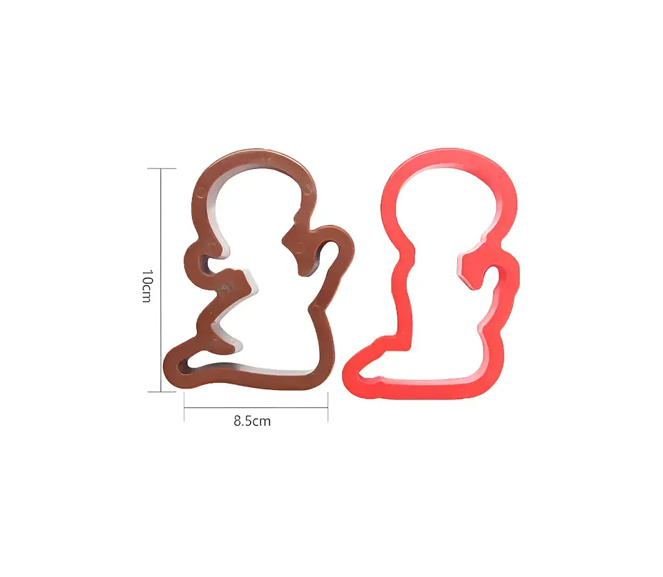 2 Molde Cortador Galletas Niño Rezando 10x8.5 cm 3