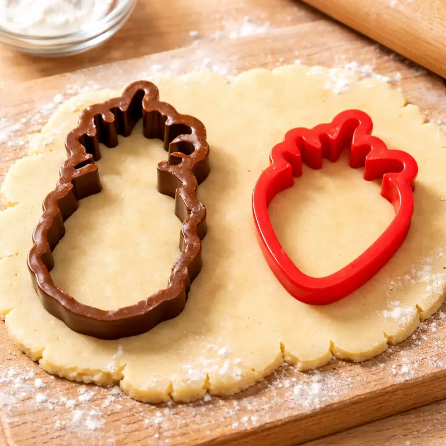 Set 2 Cortadores de Galletas Piña y Frutilla 12x6.8 cm 1