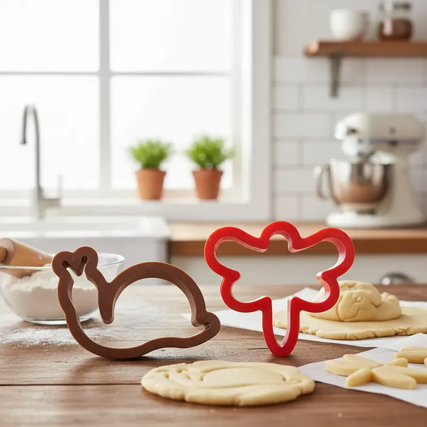 Set 2 Moldes Cortador Galletas Plástico Caracol y Libélula 4