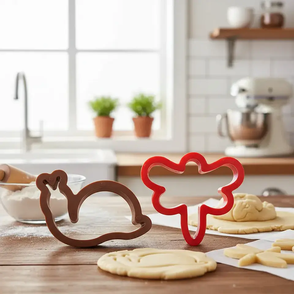 Set 2 Moldes Cortador Galletas Plástico Caracol y Libélula 4