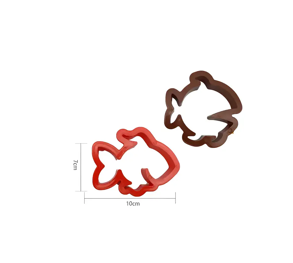 Set 2 Cortadores de Galletas Forma Pez 10x7 cm 3
