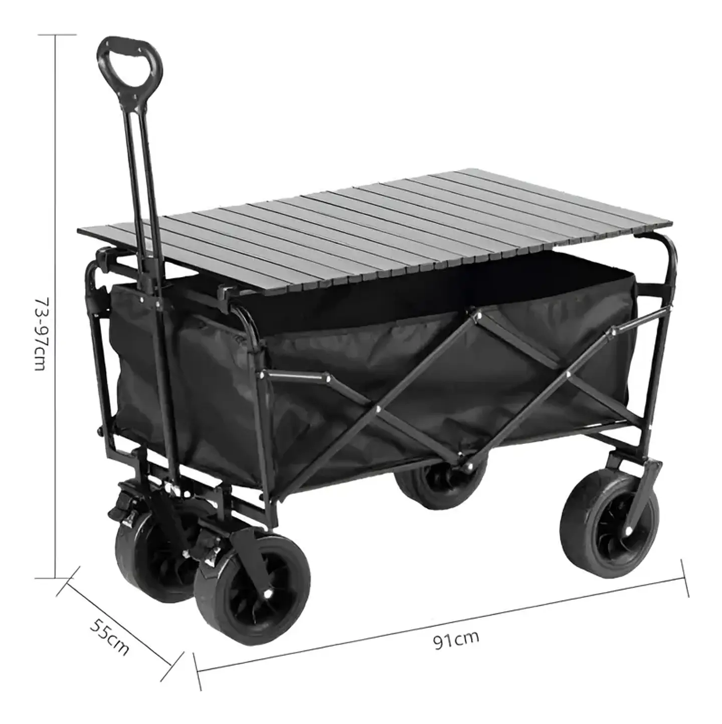 Carro Plegable Multiuso Con Tapa Mesa 91x55x73 Cm 2