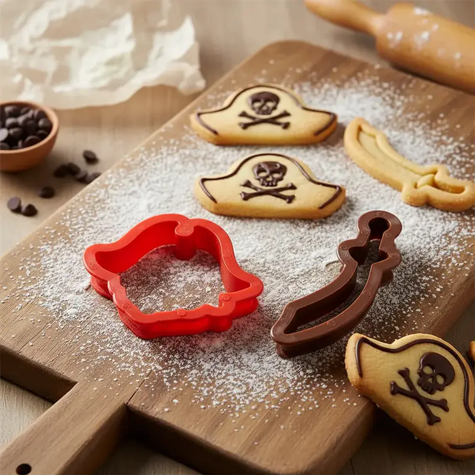 Set 2 Cortadores de Galletas Pirata Espada y Sombrero 1