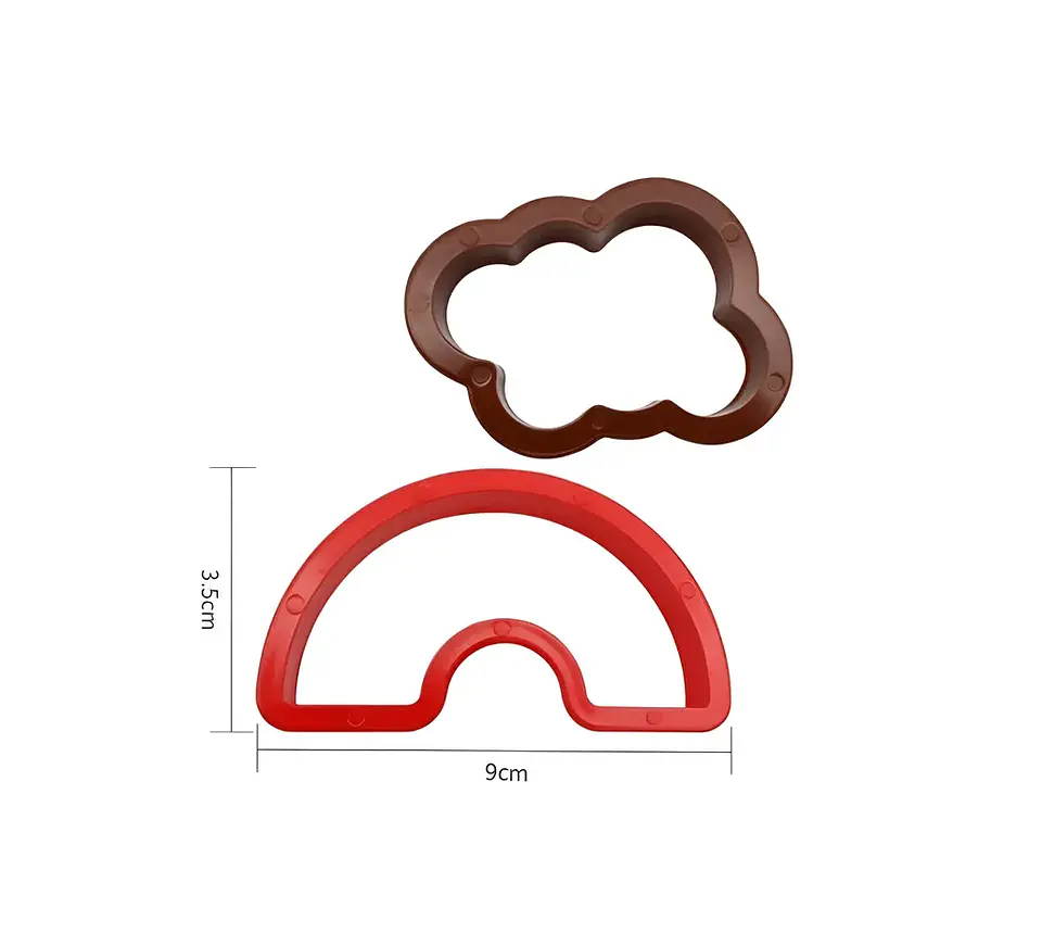 Set 2 Cortador de Galletas Arcoíris y Nube 2 Piezas 3