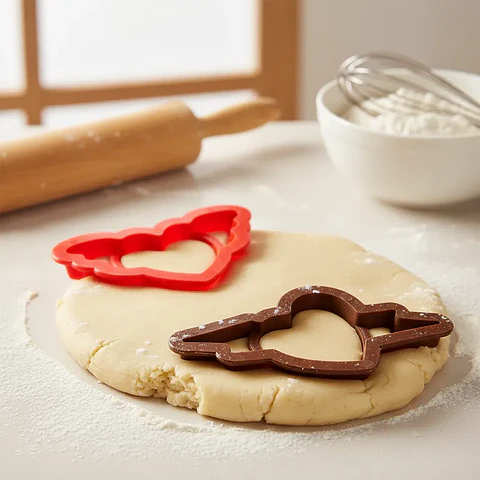 Molde 2 Cortador Galletas Corazón con Alas 9 cm