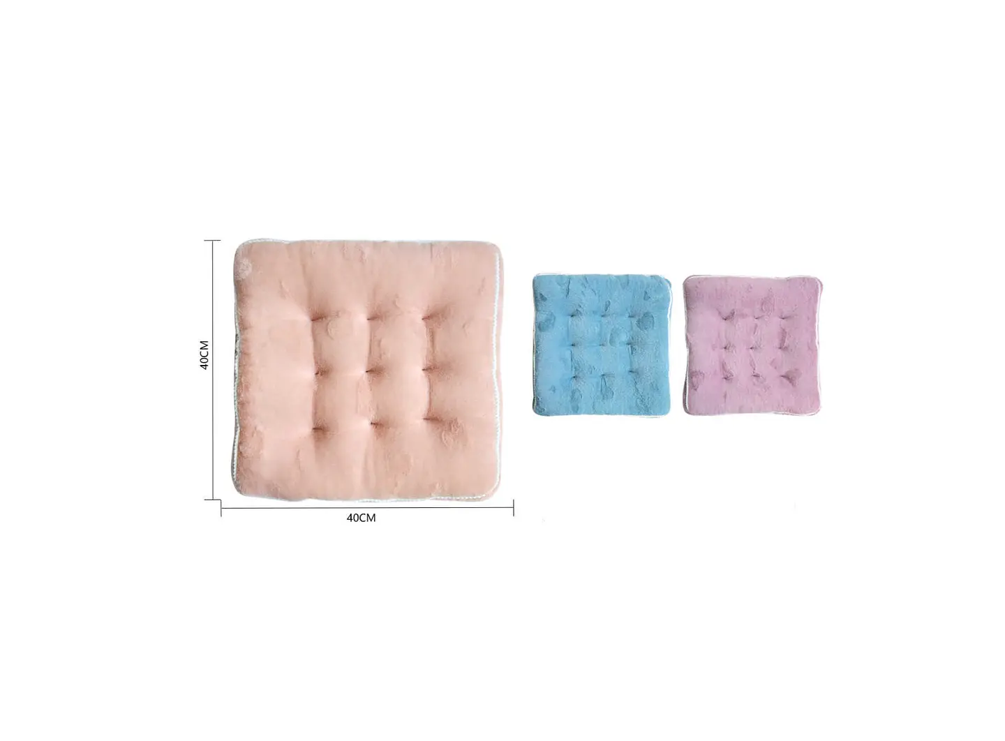 Cojín Para Silla Cuadrado De Felpa Acolchado Varios Colores 4