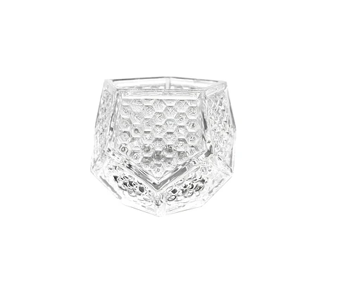 Portavelas de vidrio decorativo 8 x 6,5 cm