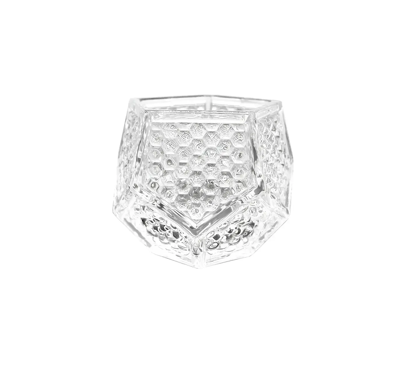 Portavelas de vidrio decorativo 8 x 6,5 cm 2