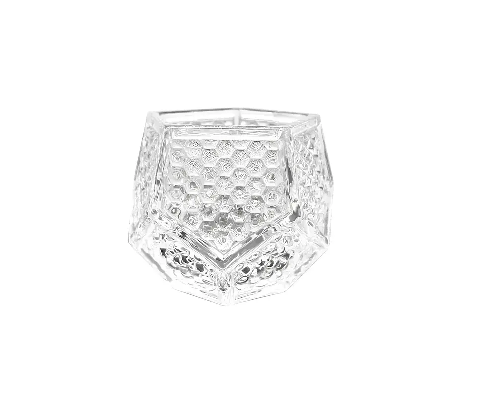 Portavelas de vidrio decorativo 8 x 6,5 cm 2