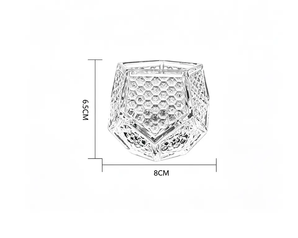 Portavelas de vidrio decorativo 8 x 6,5 cm 4