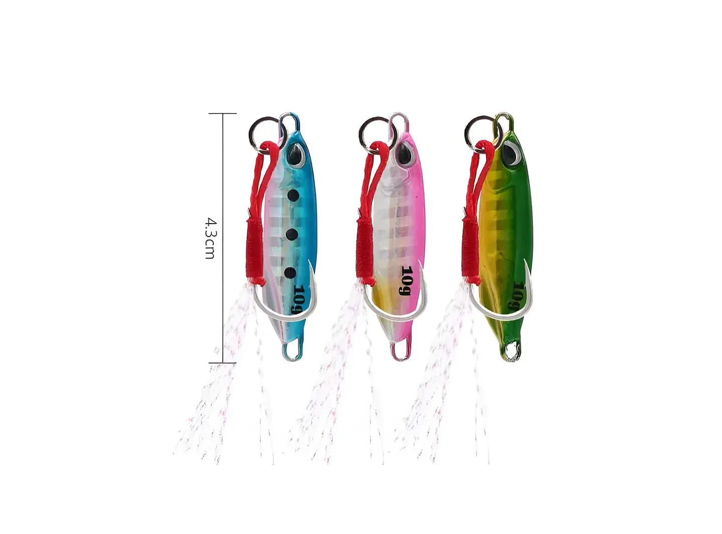 Señuelo De Pesca Jig Metálico 10g 4.3cm Con Assist Hook 3