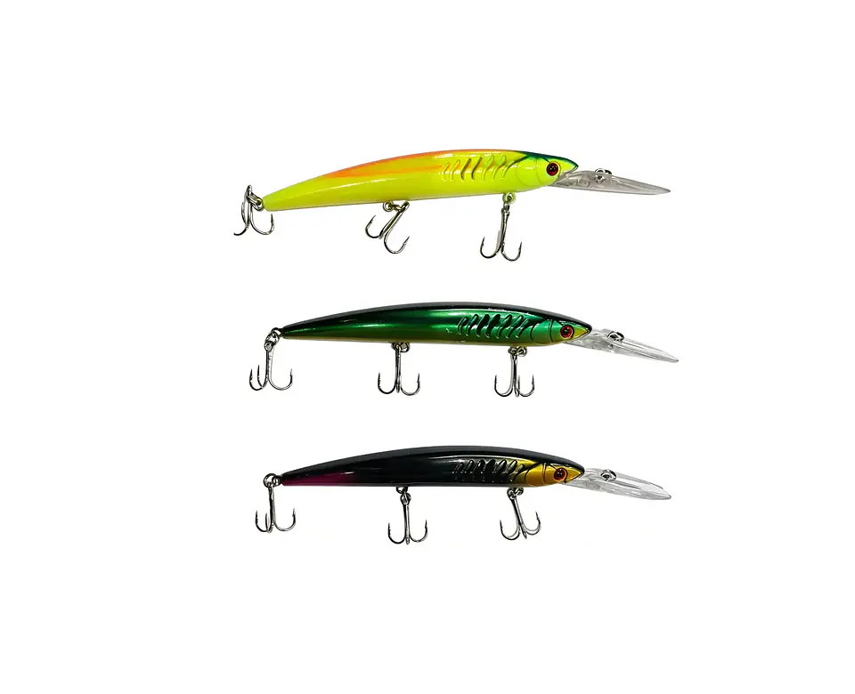 Señuelo De Pesca Media Agua Con 3 Anzuelos 6