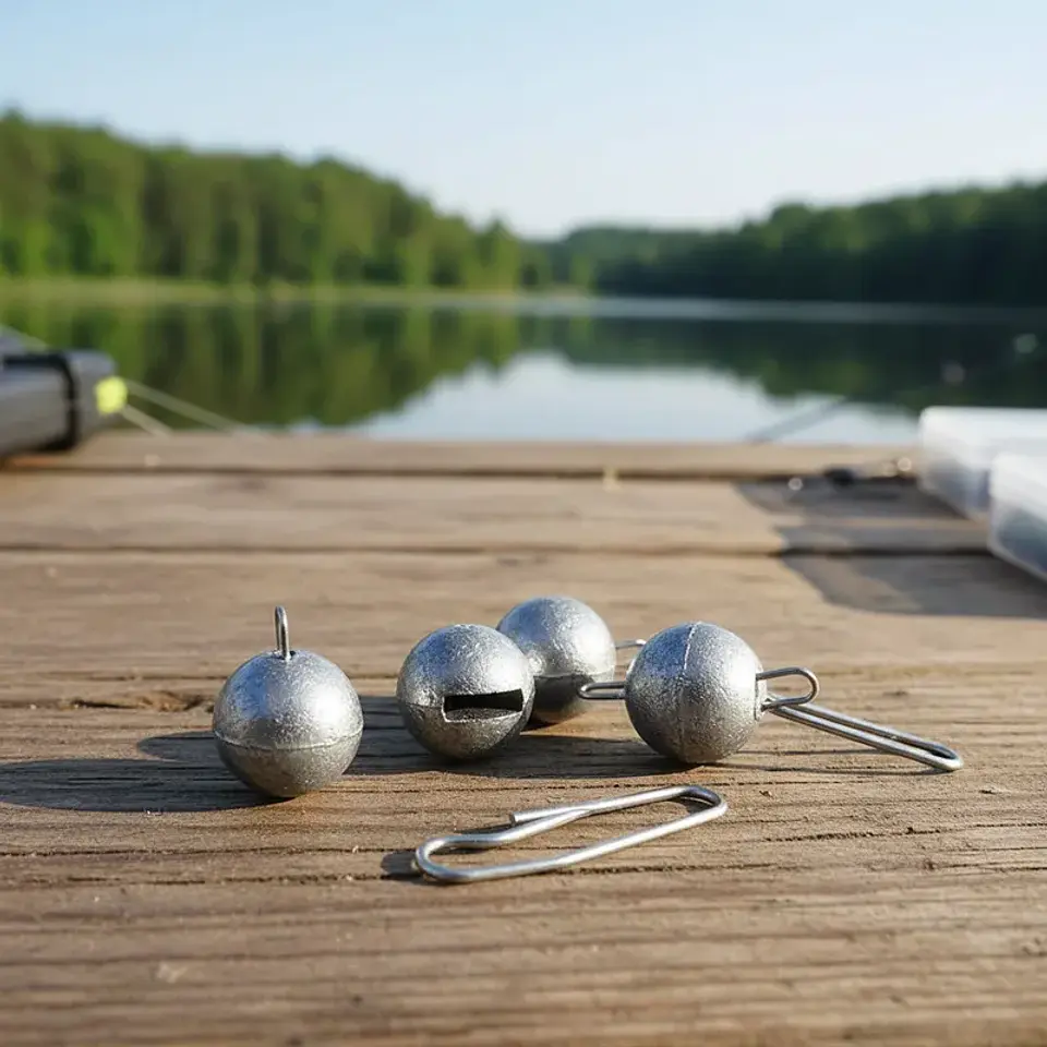 Set 10 Plomo De Pesca Redondo Con Clip De Cambio Rápido 8mm 3