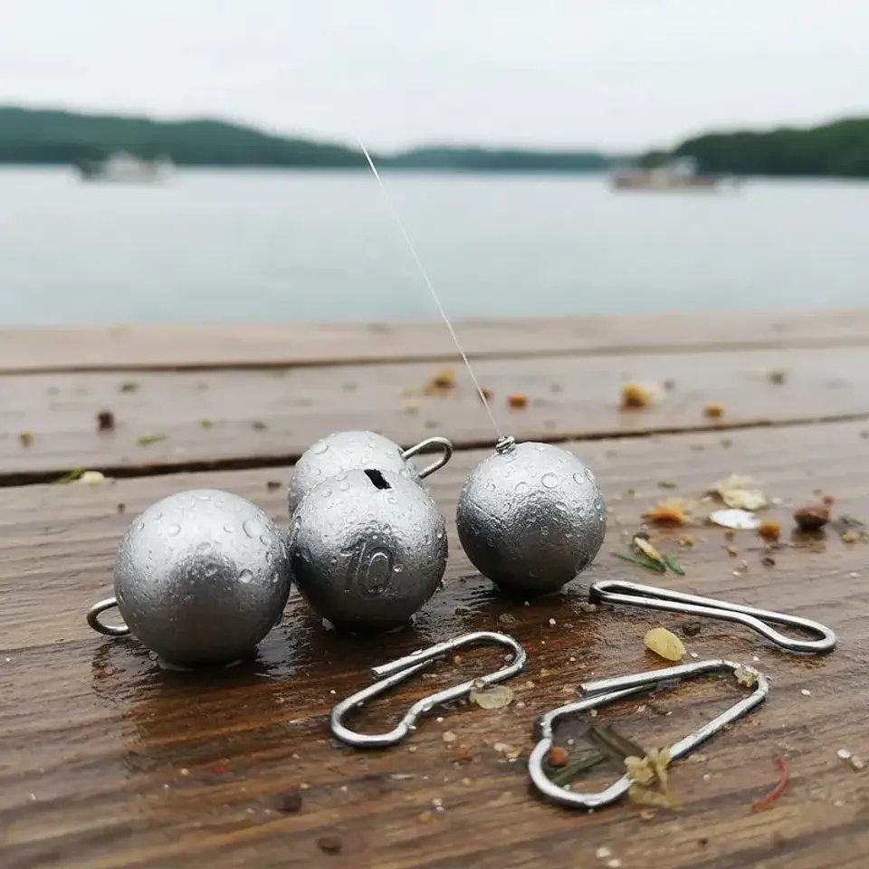 Set 5 Plomos De Pesca 10g Con Clip 3