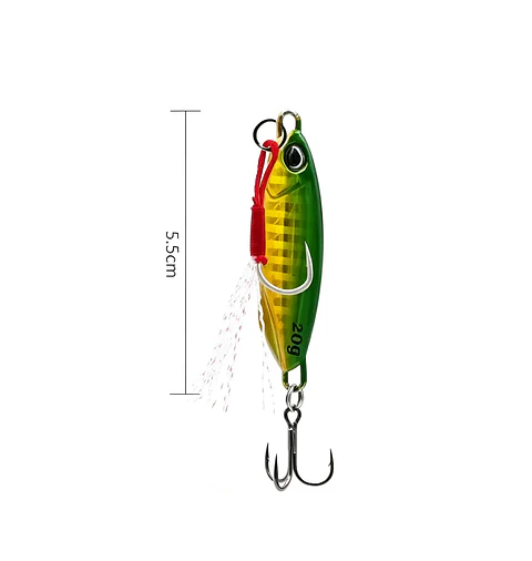 Señuelo Jig Metálico 20g 5.5cm Con Assist Y Triple