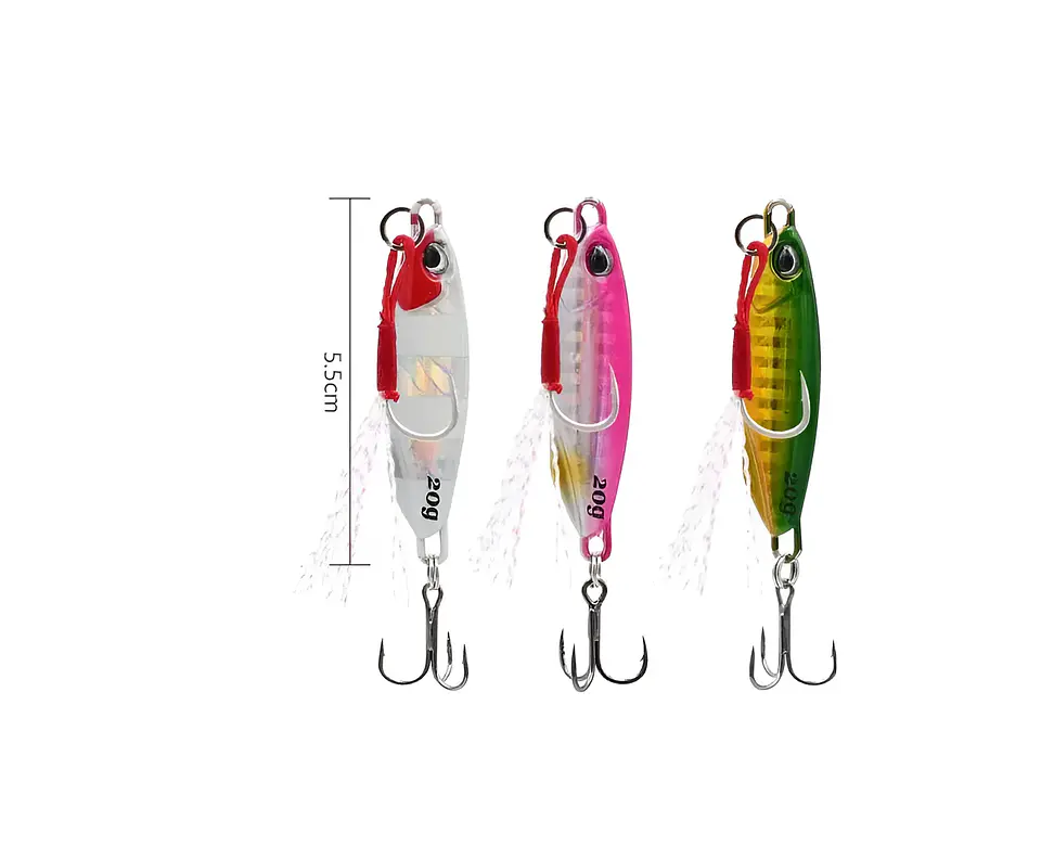 Señuelo Jig Metálico 20g 5.5cm Con Assist Y Triple 4
