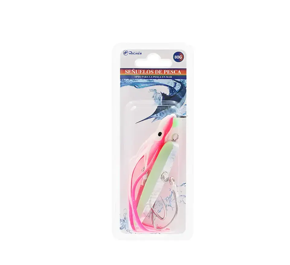 Señuelo De Pesca Jigging Tipo Calamar 80g 3