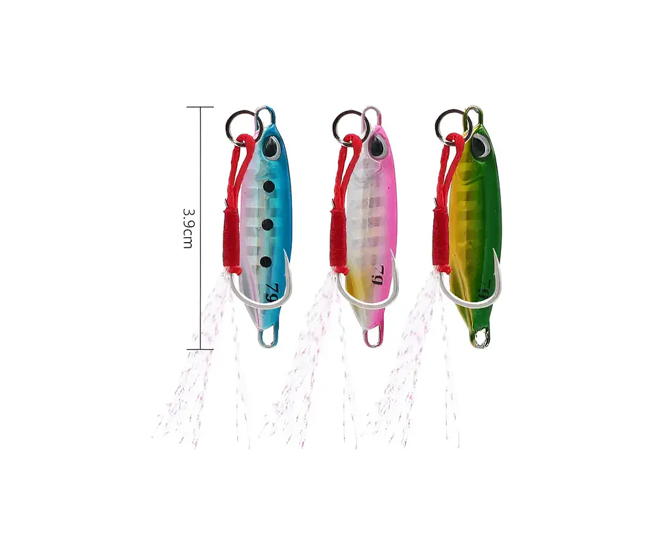 Señuelo De Pesca Jig Metálico 7g 3.9cm Con Assist Hook 3