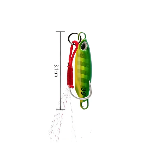 Señuelo Jig Microjigging 3g 3.1cm Con Anzuelo Asistido