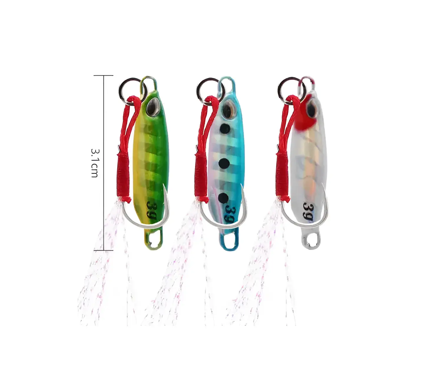 Señuelo Jig Microjigging 3g 3.1cm Con Anzuelo Asistido 4