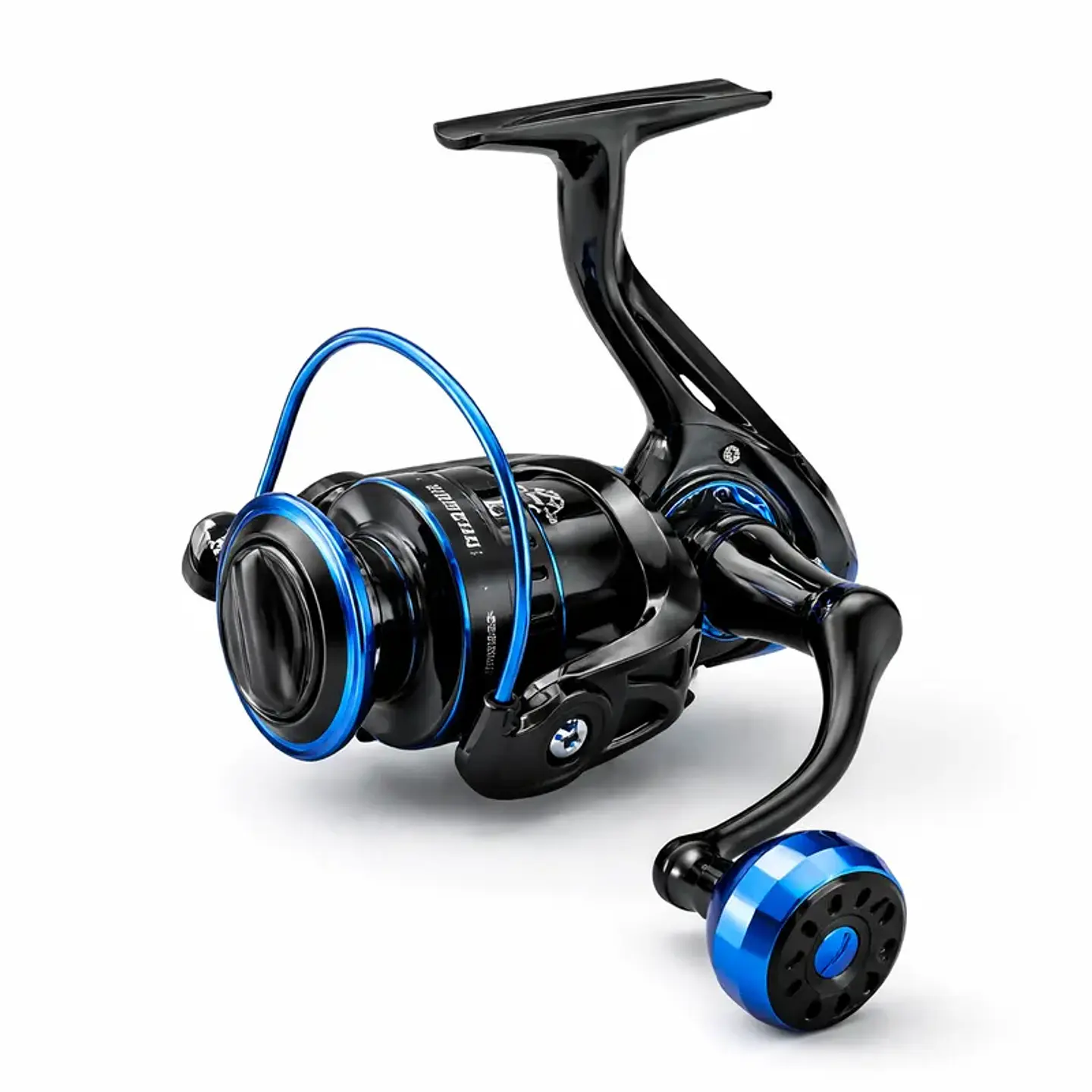 Carrete De Pesca Ma2000 Negro Con Azul 3