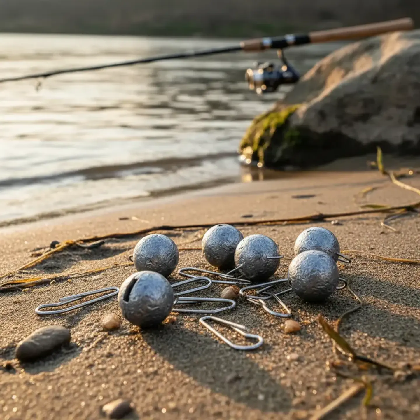 Set 6 Plomos De Pesca Redondo Ranurado 6g 3