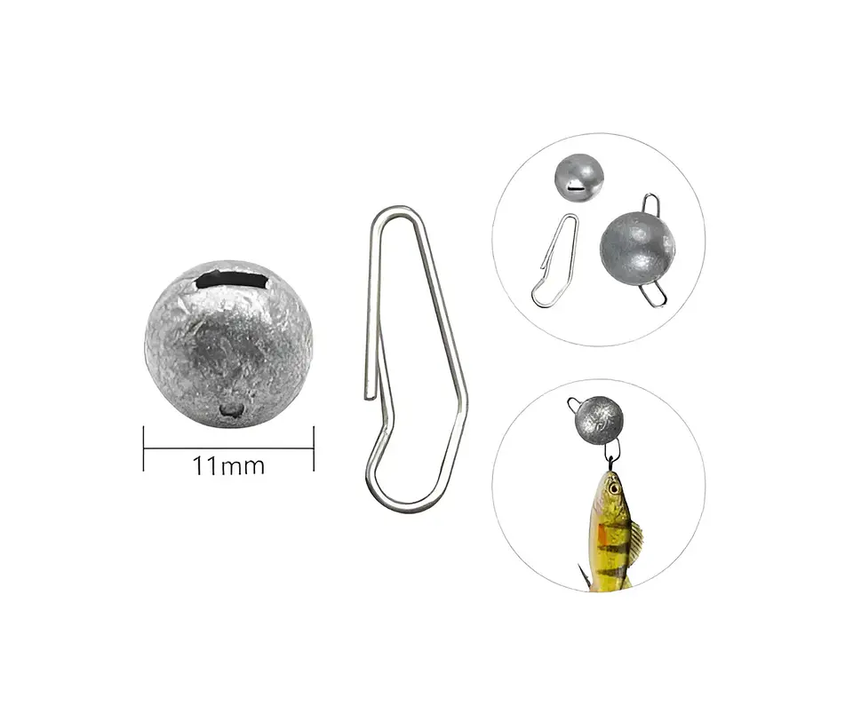 Set 6 Plomos De Pesca Redondo Ranurado 6g 1