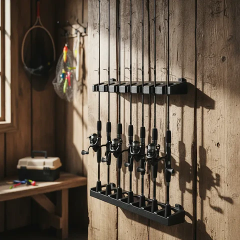 Soporte De Pared Para Cañas De Pescar