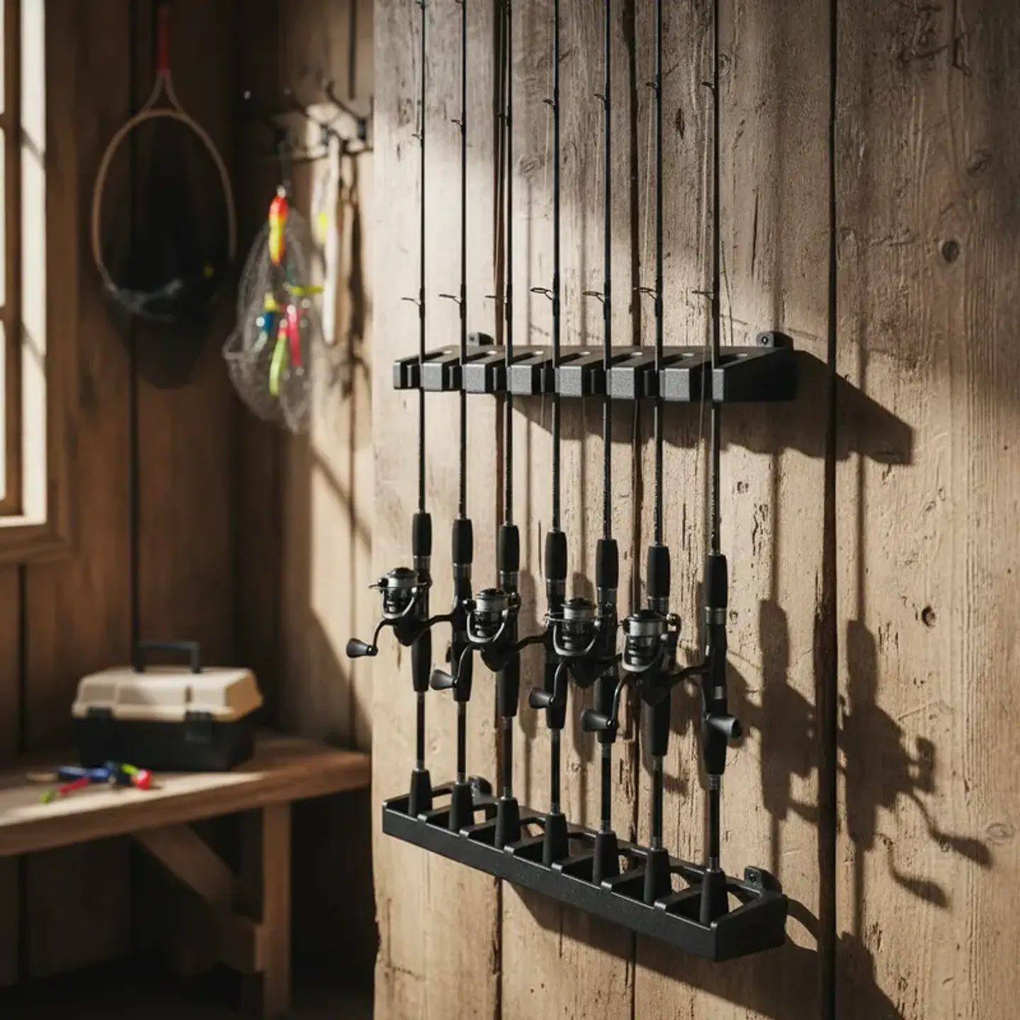 Soporte De Pared Para Cañas De Pescar 1