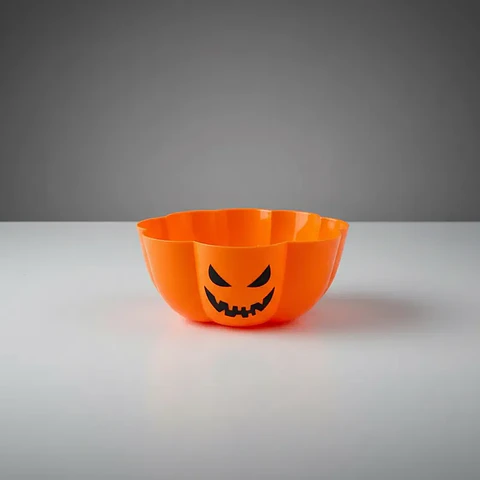 Plato Calabaza Halloween Para Dulces 29x12 Cm