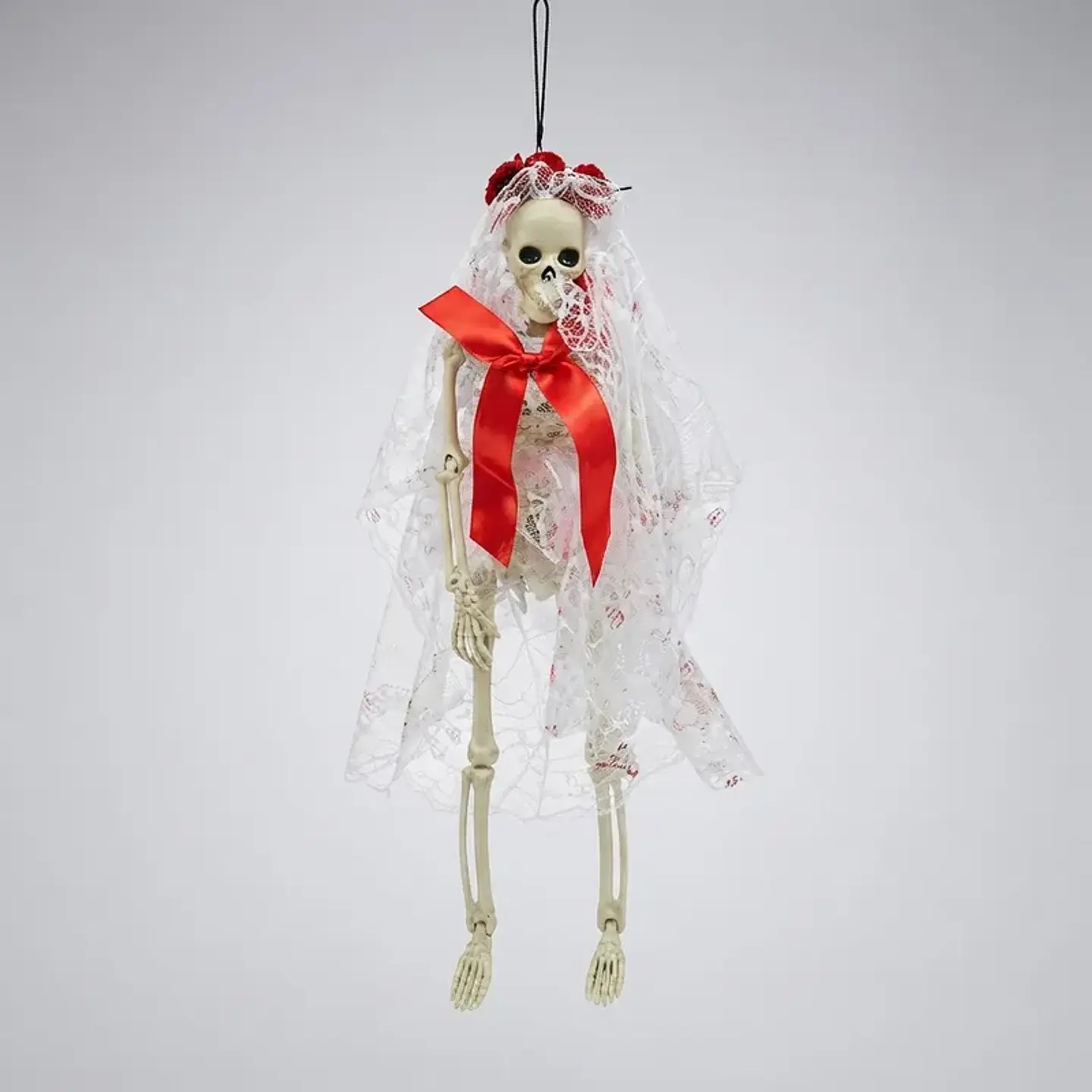 Esqueleto Colgante Novia Fantasma Decoración Halloween 38cm 3