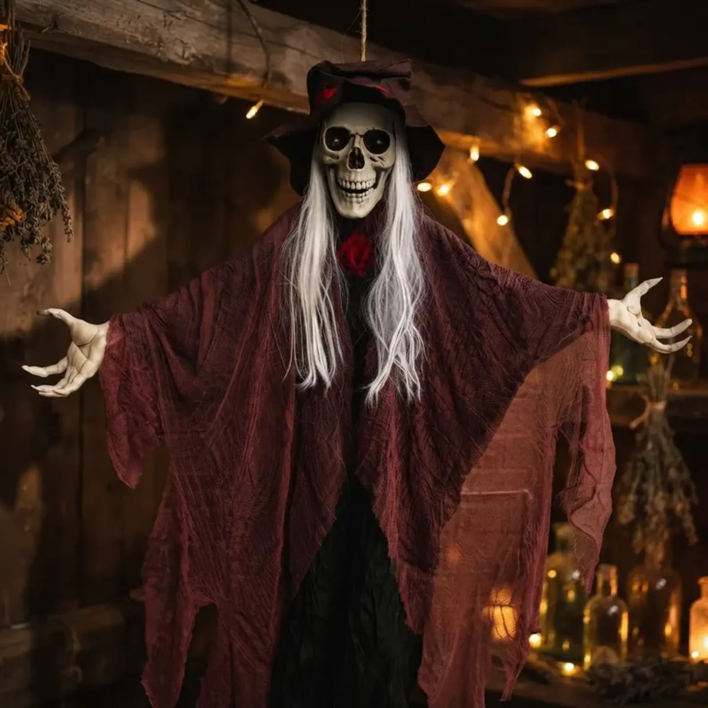 Muñeco Esqueleto Colgante Decorativo Halloween 190cm 3